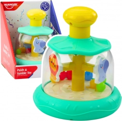 Speelgoed Carousel met Dieren en Balletjes Groen