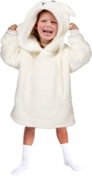 Warme televisiedeken met capuchon voor kinderen