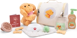 Kinderset voor de verzorging van een knuffelhond