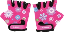 Beschermende kinderhandschoentjes voor peuters Globber XS roze met bloemenmotief