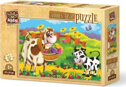 Houten puzzel Koe met Bloemen 25 stukken