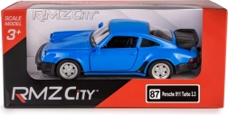 Metalen model RMZ City PORSCHE 911 Turbo 3.3 1:32 blauw met pull-back