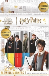 Blaasstiften met sjablonen Harry Potter, set van 6 stuks in doosje