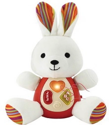 Interactief pluche konijntje voor de allerkleinsten met effecten 22 cm