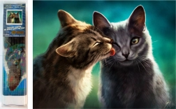 NORIMPEX Diamantschilderen Kattenliefde 30x40cm