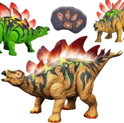 Woopie op afstand bestuurbare stegosaurus met licht en geluid