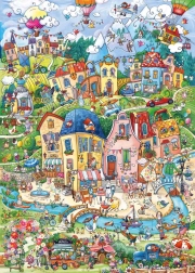 Puzzle HEYE Happy Town: Goedemorgen! 1000 stukjes