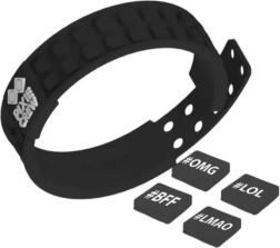 Siliconen armband PIXIE CREW met pixels – zwart
