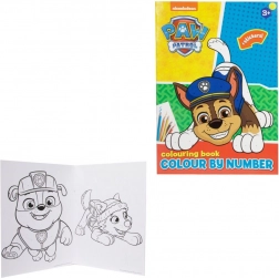 Schilderen op nummer met stickers Paw Patrol 21 × 29,5 cm