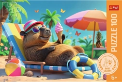 Puzzel TREFL Relax in de stijl van een capibara 100 stukjes 5+