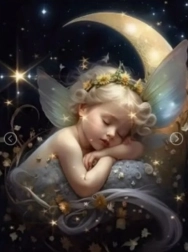 Diamond painting slapende engel 30 × 40 cm