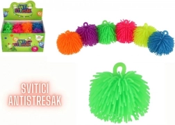 Anti-stress knijpbal van siliconen met licht, 7 cm