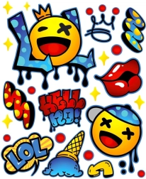 Naplamki Opstrijkbare stickers LOL
