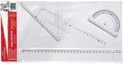 Set transparante linialen CONCORDE, 4 stuks