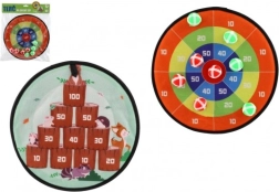 Dubbelzijdig klittenbanddoel met ballen 34 cm