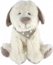 Pluche hondje met sjaaltje 23 cm – wit