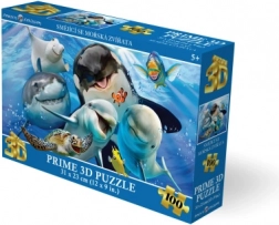 3D-puzzel lachende zeedieren 100 stukjes