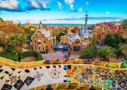 Puzzel Uitzicht vanuit Park Güell in Barcelona 1000 stukjes
