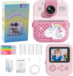 Kindercamera met directe print Roze Eenhoorn