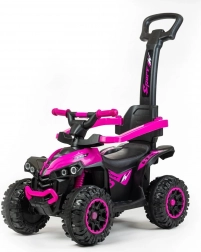 Loopfiets met duwstang BABY MIX Mega Prime EVA, roze