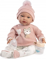 Guca Ada – verzwaarde realistische babypop met zacht stoffen lichaam 42 cm