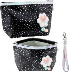 Perník Cosmetische Tas met Strik Zwart 23x16cm