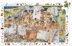 DJECO Puzzel Verovering van het kasteel - 100 stukjes