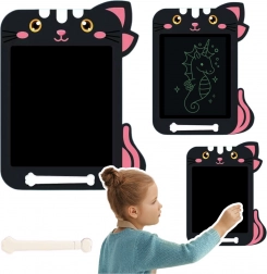 Znikopis LCD‑tablet voor kinderen met kattenmotief - zwart