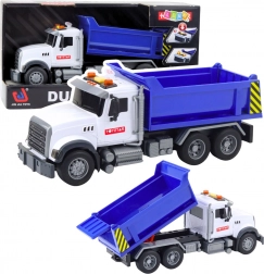 Kiepwagen met beweegbare laadbak, licht en geluid – blauw