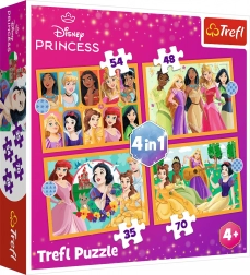 Puzzel 4-in-1 – sprookjesverhalen PRINCESS DISNEY