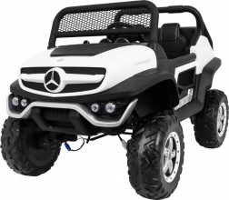elektrische kinderauto mercedes-benz unimog 4x4, wit