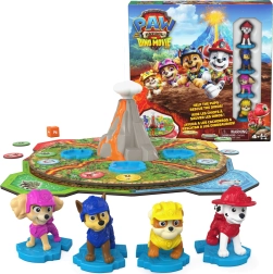 Paw Patrol Dino Movie bordspel met draaiende vulkaan