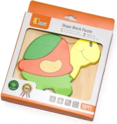 Houten puzzel schildpad voor de kleintjes