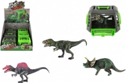 Dinosaurus in draagbare kooi – plastic speelgoed 13 × 9 cm, mix van soorten, doos 12 stuks