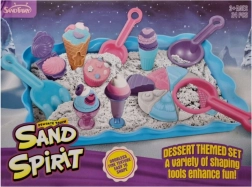Creatieve set met kinetisch zand voor het maken van desserts