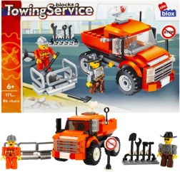 Bouwset sleepdienst – oranje werkvoertuig met minifiguren