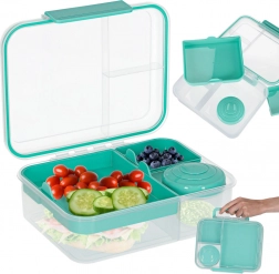 Lunchbox met vakken 2200 ml, mint