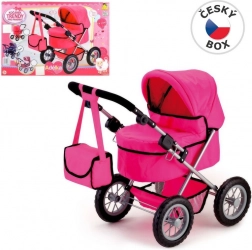 Poppenwagen Adélka roze