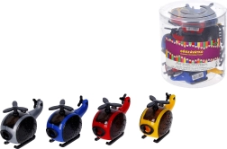 Puntenslijper met opvangbakje in de vorm van een helikopter