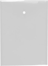 Documentenmap met drukknoop A4 staand Opaline transparant