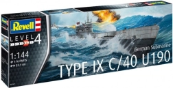 Plastic model van Duitse onderzeeër Type IX C/40 1/144