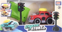 Raceauto op batterijen met verkeerslicht