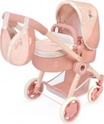 Inklapbare poppenwagen 3-in-1 met tas Tulipe 70 cm