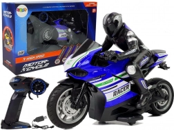 rc racemotor 2,4 ghz, bereik 35 m, blauw
