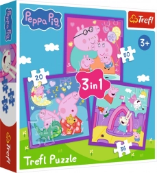 Puzzel Varkentje Peppa 3-in-1 (20, 36, 50 stukjes)