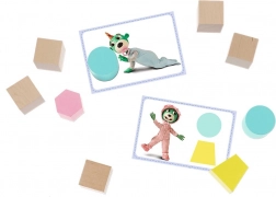 Houten sorteerkubussen O! Klocki BABY – BOBAŚKI EN BEER van Trefl