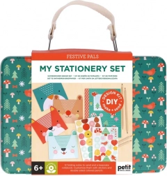 creatieve koffer briefpapier set met dieren petit collage