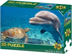 Puzzel 3D - Dolfijn en schildpad