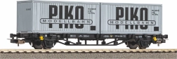 PIKO containerwagen DR IV met 2× 20' containers H0