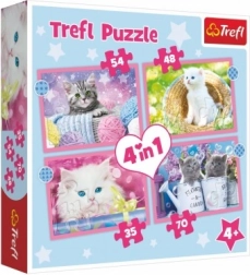 Puzzel 4-in-1 Vrolijke Kittens